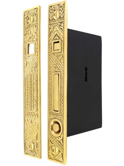 Oriental Bit-Key Single Pocket-Door Mortise Lock.